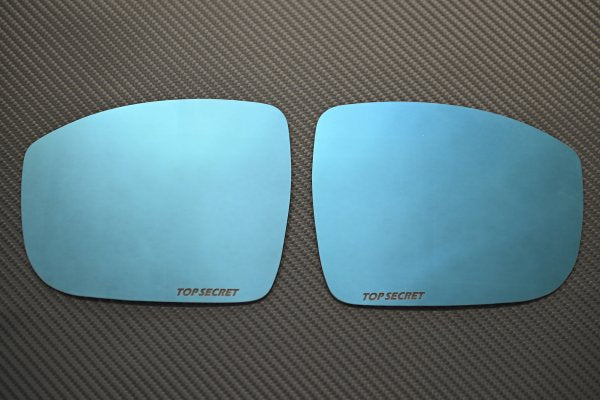 TOP SECRET DOOR MIRROR BLUE LENS SET FOR NISSAN GT-R R35 TOP-SECRET-00131