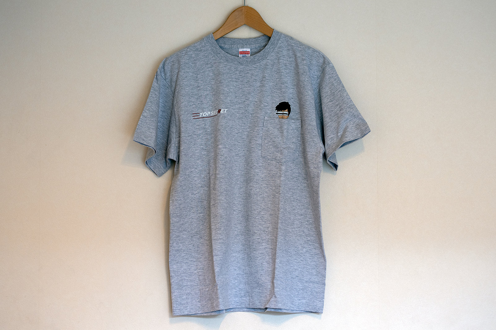 TOP SECRET POCKET SMOKEY T-SHIRT GRAY S TOP-SECRET-00050