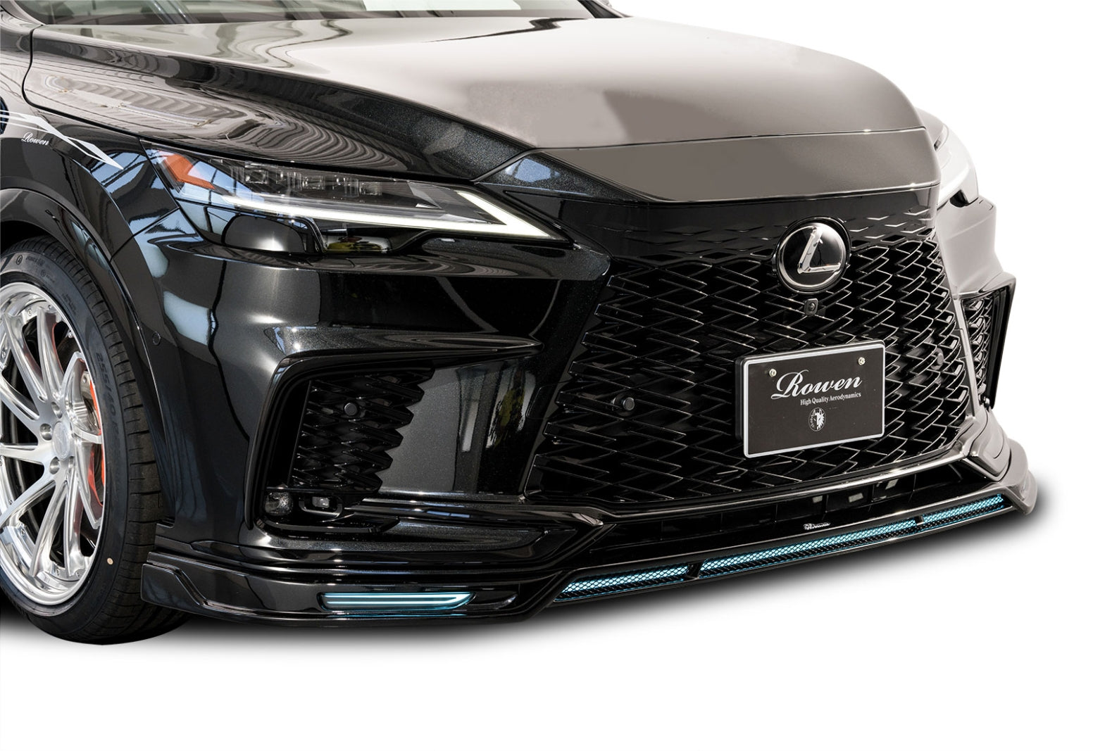 ROWEN FRONT BUMPER EXTENSION FRP GRAPHITE BLACK GLASS FLAKE FOR LEXUS RX F-SPORT RX500h 350 TALH17 TALH15 1L016E00-223