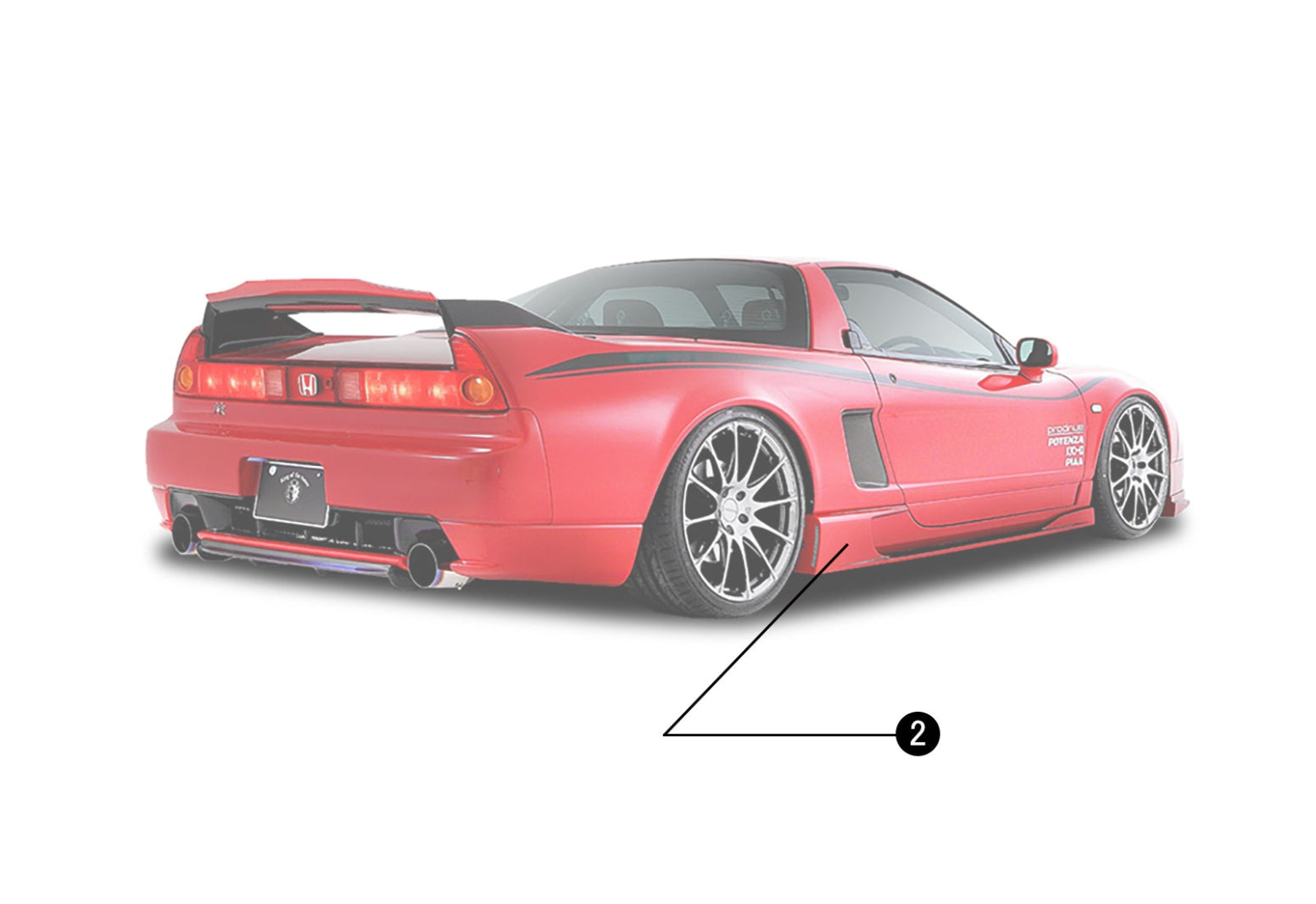 ROWEN SIDE STEPS FRP FOR HONDA NSX NA1 NA2  1H002J00