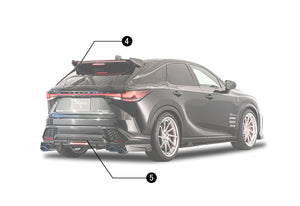 ROWEN REAR DRESS-UP KIT FRP WHITE NOVA GLASS FLAKE FOR LEXUS RX F-SPORT RX500h 350 TALH17 TALH15 1L016P00-083