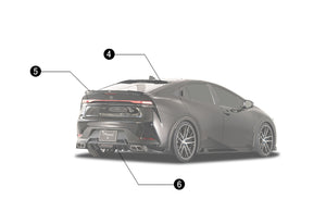 ROWEN REAR WING FRP UNPAINTED FOR TOYOTA PRIUS MXWH6 ZVW6 1T054W00