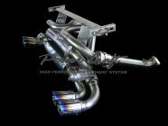 POWER CRAFT HYBRID EXHAUST MUFFLER SYSTEM WITH BLACK TAIL FOR FERRARI 348 P-FE410101-BKT