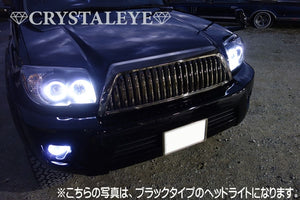 CRYSTAL EYE HIGH BRIGHTNESS EXTREME WHITE LED SQUID RING PROJECTOR HEADLIGHTS BLACK FOR TOYOTA HILUX SURF 210 215 KOUKI L187BK