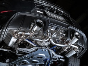 POWER CRAFT HYBRID EXHAUST MUFFLER SYSTEM WITH BLACK TAIL FOR PORSCHE 718 SPYDER CAYMAN GT4 CAYMAN GTS PDK P-PO600107-BKT