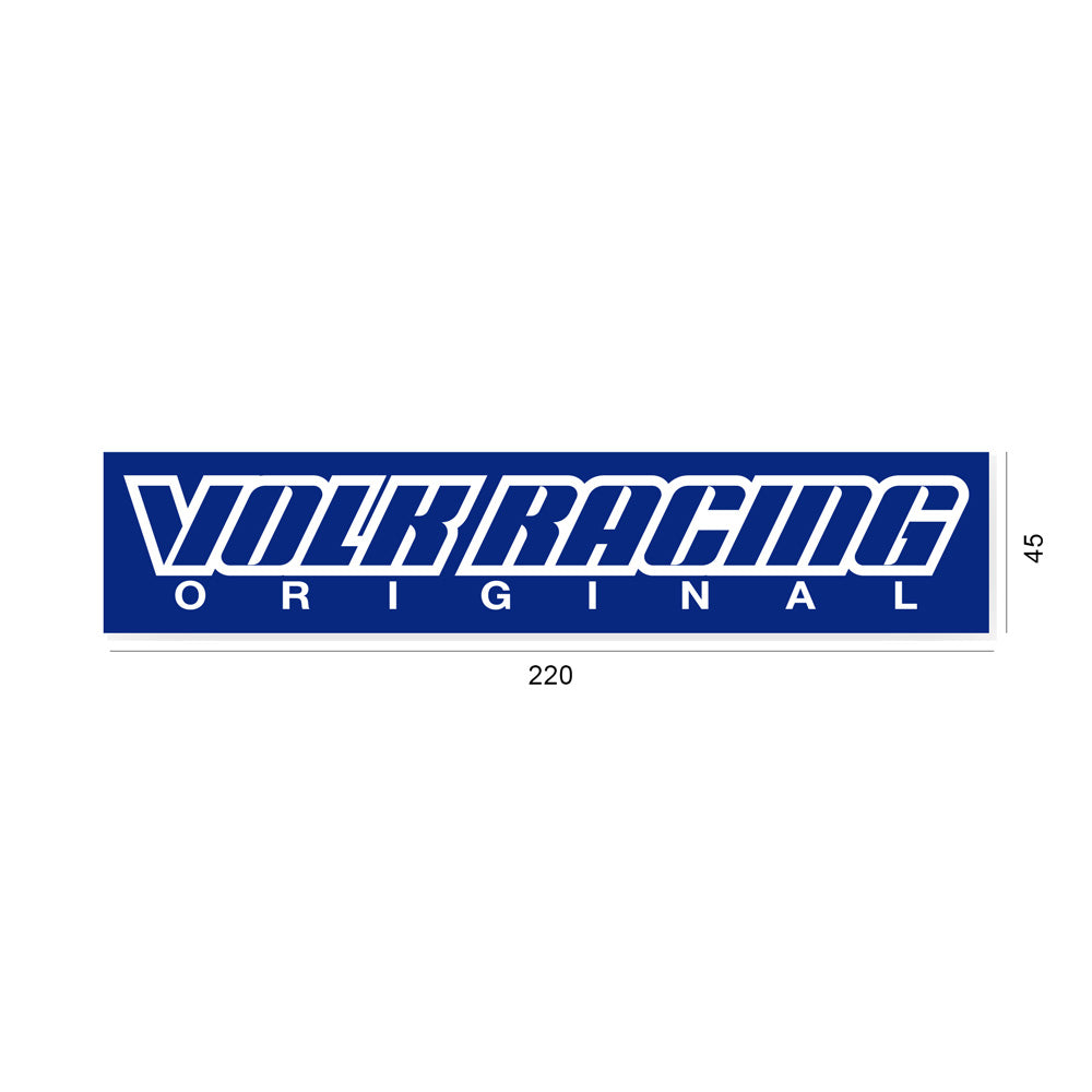 RAYS VOLK RACING LOGO BOX STICKER BLUE 74990000BOXBL