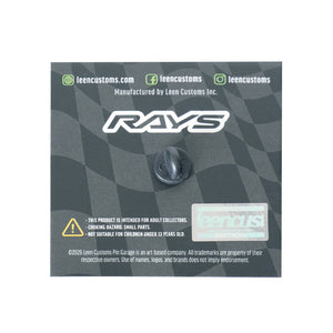 RAYS TE37 30TH RAYS x LEEN CUSTOMS COLLABORATION TE37 30TH PIN BADGE WH 7499LEEN3730W