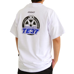 RAYS TE37 30TH LOGO T-SHIRT L WHITE RAYS-TE37-SHIRT-L-W