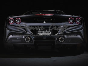 POWER CRAFT HYBRID EXHAUST MUFFLER SYSTEM WITH BLACK TAIL FOR FERRARI F8 TRIBUTE P-FE1140101-SE-BKT