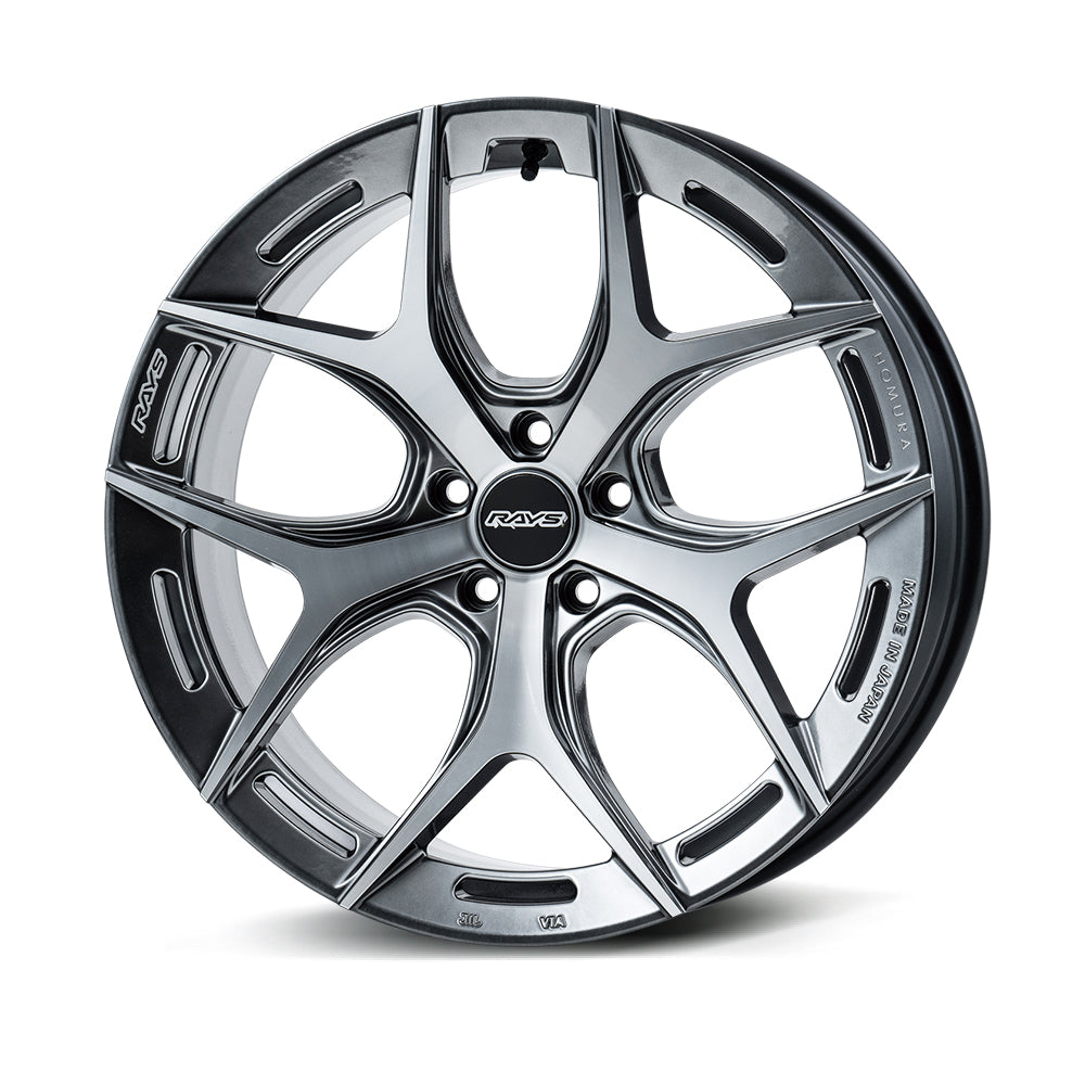 RAYS HOMURA 2X5FT 19X8.5J +45 5X120 DIAMOND CUT SIDE GRACE SILVER