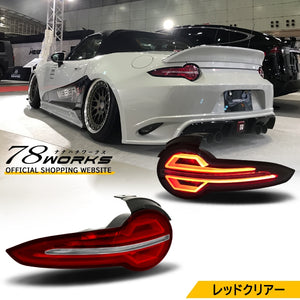78WORKS FIBER LED TAIL LAMP RED CLEAR FOR MAZDA ND ROADSTER RF ND5RC NDERC S345RC