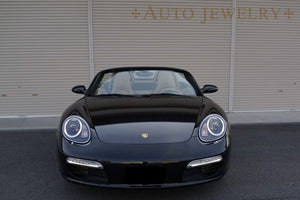 CRYSTAL EYE LED POSITION HEADLIGHT (FOR HID VEHICLES) BLACK AUTO JEWELRY FOR PORSCHE 987 BOXSTER CAYMAN ZENKI S211BK