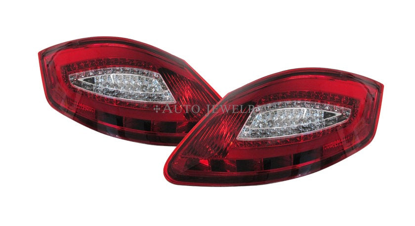 CRYSTAL EYE FIBER LED TAIL (RED CLEAR TYPE) AUTO JEWELRY FOR PORSCHE 987 BOXSTER CAYMAN ZENKI B005RC