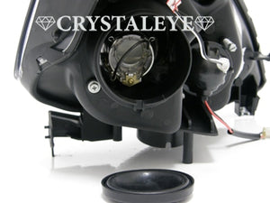 CRYSTAL EYE LED PROJECTOR HEADLIGHT V3 (CHROME) FOR HONDA FIT GE6~9 GENUINE HID VEHICLES J084CR