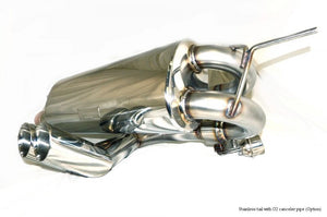 KREISSIEG CAT-BACK F1 SOUND VALVETRONIC EXHAUST SYSTEM STAINLESS STEEL BILLET FLOATING CURL TAIL SANDBLASTED KSG LOGO MARK FOR LOTUS ELISE TOYOTA 1ZR LTEL-06-STAINLESSBILLET