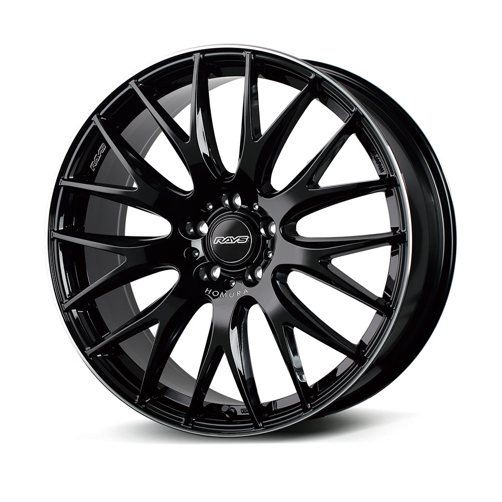 RAYS HOMURA 2x9 20インチ pcd120 Mokomoko RAYS HOMURA 2X9PLUS 20X8.5J +38 5X120 GLOSSY BLACK RIM EDGE DMC