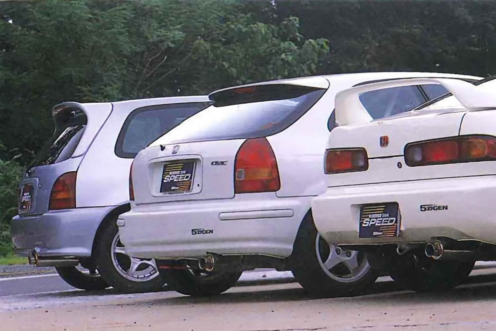 EG6シビック5次元ボーダー304 5ZIGEN BORDER 304 SPEED MUFFLER FOR HONDA CIVIC TYPE-R E-EK9