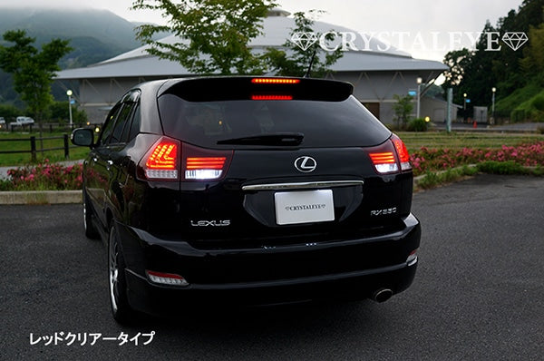 CRYSTAL EYE LEXUS STYLE FIBER LED TAIL LAMP V3 FLOWING TURN SIGNAL BLACK SMOKE (BS) FOR TOYOTA HARRIER 30  S205-BS