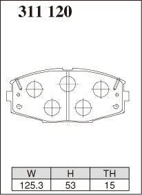 DIXCEL BRAKE PAD TYPE ES FRONT FOR  311120-ES