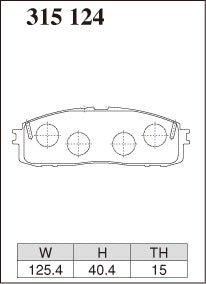 DIXCEL BRAKE PAD TYPE ES REAR FOR  315124-ES