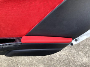 BACK YARD SPECIAL ARMREST DOOR 2 PC SET RED BLACK STITCH FOR HONDA S660 JW5 BACK-YARD-SPECIAL-00007
