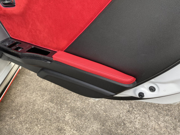 BACK YARD SPECIAL ARMREST DOOR 2 PC SET RED BLACK STITCH FOR HONDA S660 JW5 BACK-YARD-SPECIAL-00007