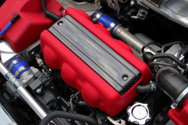BACK YARD SPECIAL ENGINE COVER VER.R 2 COLORS TWILL CARBON & RED CRYSTAL PAINT FINISH FOR HONDA S660 JW5 DBA-3BA MT-CVT BACK-YARD-SPECIAL-00027