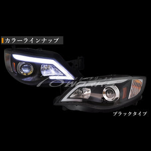 78WORKS HIGH-BRIGHTNESS LED FIBER HEADLIGHTS V2 FOR HALOGEN VEHICLES BLACK FOR SUBARU GE GH GR GV IMPREZA WRX STI J212BK
