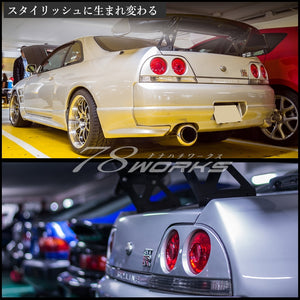 78WORKS VULCAN LOOK LED TAIL LAMP RED CLEAR FOR NISSAN R33 SKYLINE GTS GT-R 2D COUPE J246RC