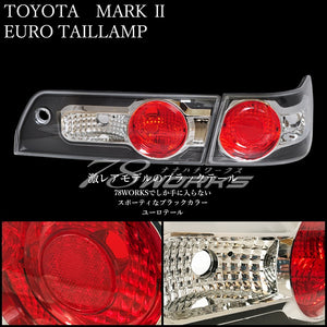 78WORKS EURO TAIL LAMP BLACK FOR TOYOYA 100 SERIES MARK II JZX LX GX KOUKI J248BK