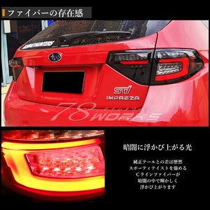78WORKS HIGH-BRIGHTNESS LED FIBER TAIL SMOKE FOR SUBARU GH GR IMPREZA WRX STI S277SMVWTS