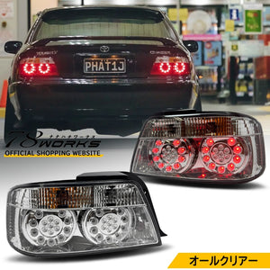 78WORKS LED TAIL LAMP V2 ALL CLEAR FOR TOYOTA 100 SERIES CHASER JZX LX GX SX ZENKI KOUKI S313FC