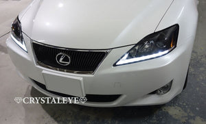 CRYSTAL EYE L-LINE HEADLIGHT V3 SEQUENTIAL TURN SIGNAL CHROME FOR LEXSUS LEXUS IS 20  S257CRVWRG
