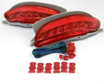 CRYSTAL EYE REAR BUMPER LED REFLECTOR, RED TYPE FOR TOYOTA HARRIER 30  K011RR