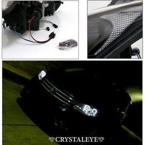 CRYSTAL EYE CCFL SQUID RING PROJECTOR HEADLIGHT (BLACK TYPE FOR HALOGEN VEHICLES) FOR HONDA FREED GB3 4 HALOGEN CAR S118BK