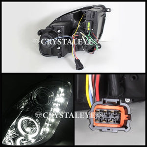 CRYSTAL EYE SQUID RING PROJECTOR HEADLIGHTS (CHROME) FOR NISSAN SKYLINE SEDAN V35 S092CR