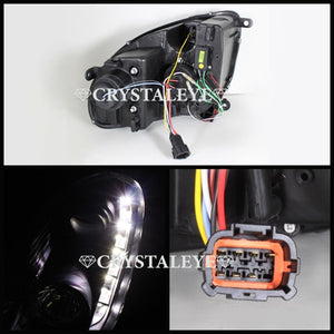 CRYSTAL EYE CULLING PROJECTOR HEADLIGHTS (BLACK) FOR NISSAN SKYLINE SEDAN V35 S092BK