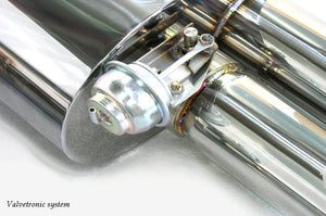 KREISSIEG CAT-BACK F1 SOUND VALVETRONIC EXHAUST SYSTEM STAINLESS STEEL BILLET FLOATING CURL TAIL SANDBLASTED KSG LOGO MARK FOR FERRARI 550 MARANELLO F550-01-STAINLESSBILLET-MARANELLO