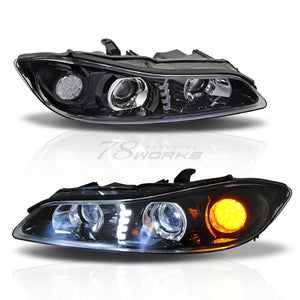78WORKS HIGH-SPEC FULL LED HEADLIGHT V2 BLACK FOR NISSAN S15 SILVIA VERIATTA U011BK