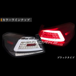 78WORKS FLOWING TURN SIGNAL TYPE FIBER LED TAIL LAMP BLACK FOR SUBARU WRX STI S4 J234BK