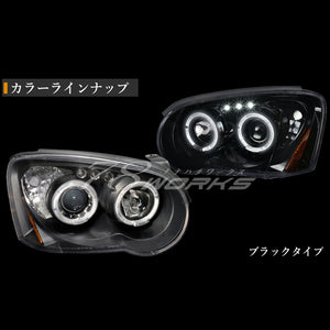 78WORKS LED SQUID RING HEADLIGHTS FOR HALOGEN VEHICLES BLACK FOR SUBARU GD GG IMPREZA MID-TERM WRX STI IMPREZA SPORTS WAGON J222BK