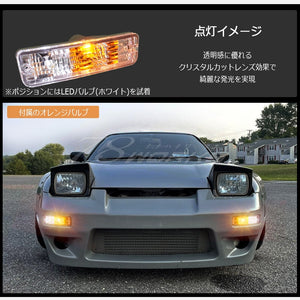 78WORKS CRYSTAL FRONT TURN SIGNAL LAMP CLEAR FOR NISSAN 180SX ONE EIGHTY (PRE-FACELIFT) RS13 RPS13 J294CL