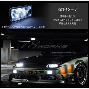 78WORKS CRYSTAL FRONT BUMPER LAMP CLEAR FOR NISSAN 180SX ONE EIGHTY KOUKI RPS13 KRPS13 J298CL