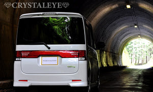 CRYSTAL EYE FIBER LED CENTER GARNISH, RED TYPE FOR DAIHATSU TANTO CUSTOM L375S L385S J124RR