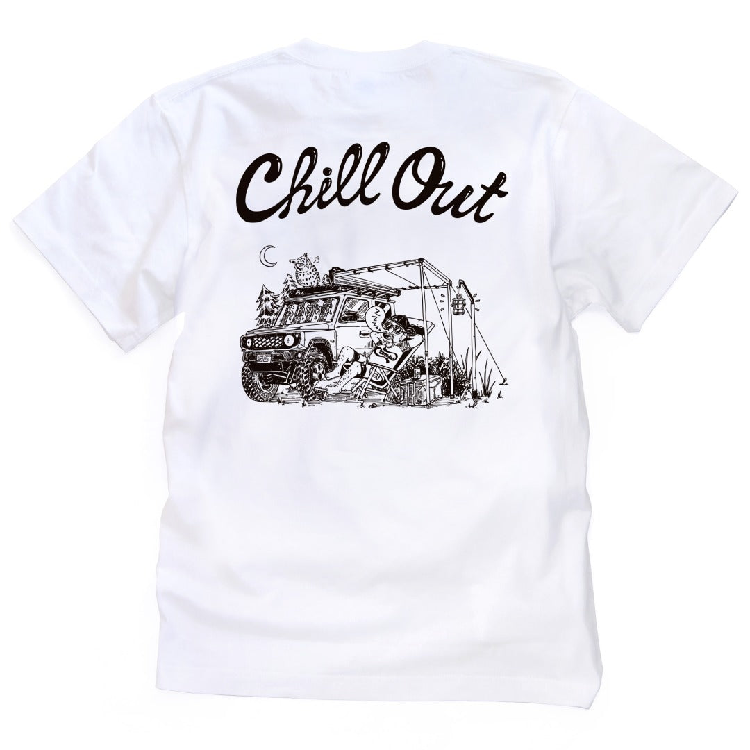SHOWA GARAGE CAMPS COLLABORATION T-SHIRT: CHILL OUT LARGE O00702