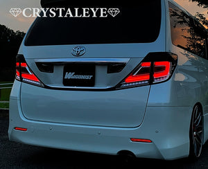 CRYSTAL EYE FIBER LED TYPE REAR BUMPER LED FIBER REFLECTOR (RED TYPE) FOR TOYOTA VELLFIRE 20 Z GRADE X032RR