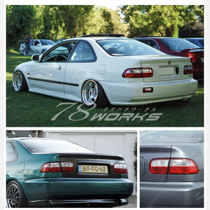 78WORKS US TYPE TAIL LAMP RED CLEAR FOR HONDA CIVIC COUPE FERIO EG7 EG8 EG9 EH1 EJ1 EJ3 S072RC