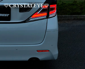 CRYSTAL EYE FIBER LED TYPE REAR BUMPER LED FIBER REFLECTOR (RED TYPE) FOR TOYOTA VELLFIRE 20 Z GRADE X032RR
