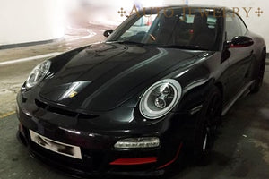 CRYSTAL EYE 991 STYLE FIBER LED RING HEADLIGHT (SILVER) AUTOJEWELRY FOR PORSCHE 997 911 2005Y-2009Y S163SV