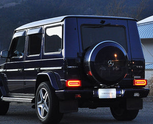 CRYSTAL EYE LED TAIL, CURRENT LOOK, SEQUENTIAL TURN SIGNALS, RED CLEAR FOR MERCEDES BENZ G-CLASS GELÄNDE 07-17Y D084-RC